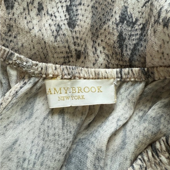 Ramy Brook Snakeskin Print Cold Shoulder Dress - Size Small - Picture 5 of 5